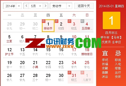 2014年5月1號(hào)放假高速通行,2014年五一高速